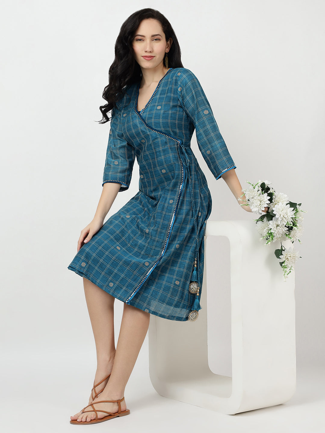 white christmas dresses Pure Cotton Jamdani Dress | Handwoven Fabric