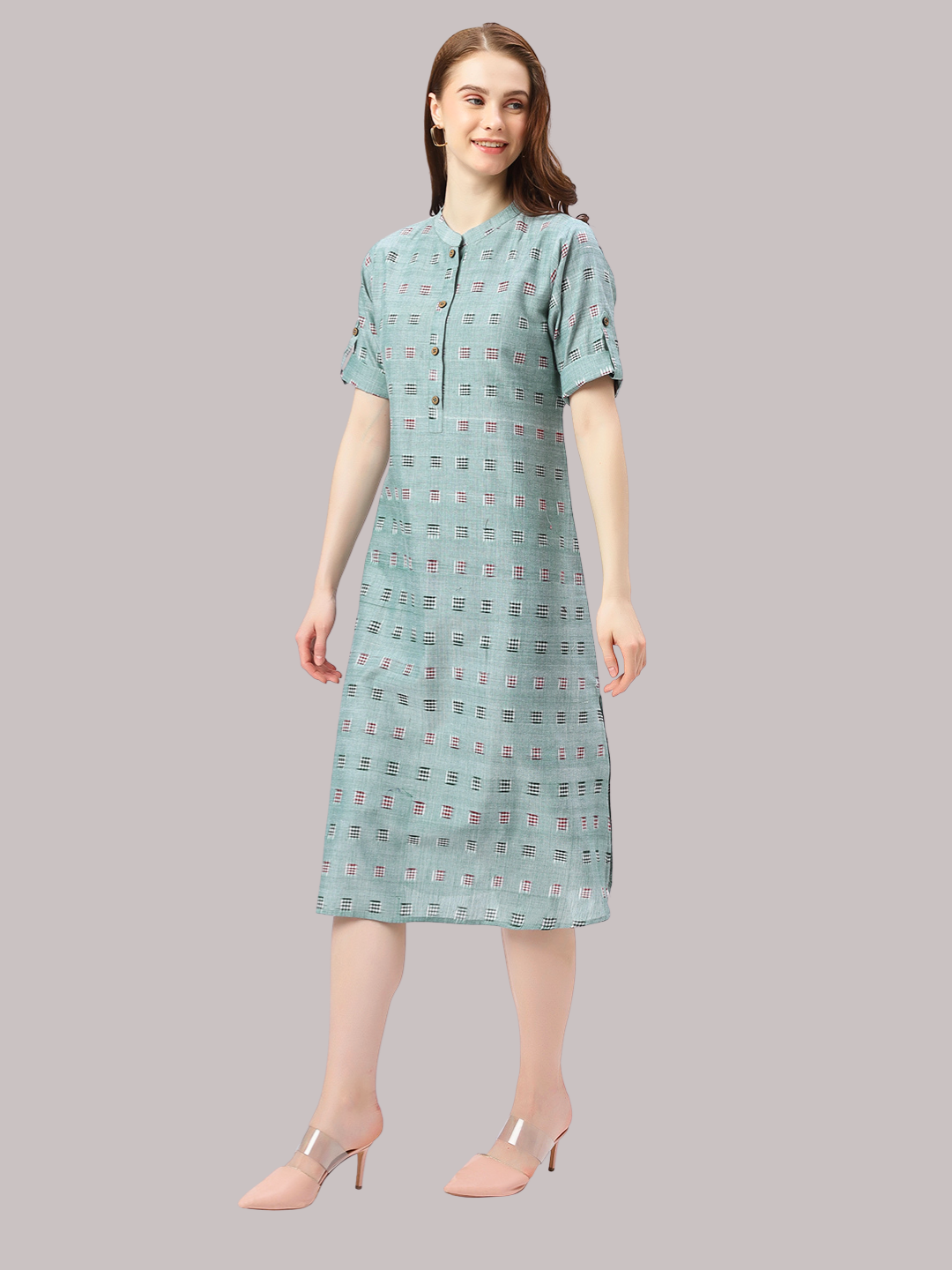 Cotton One Piece Dress in Handloom Sambalpuri Ikat Fabric