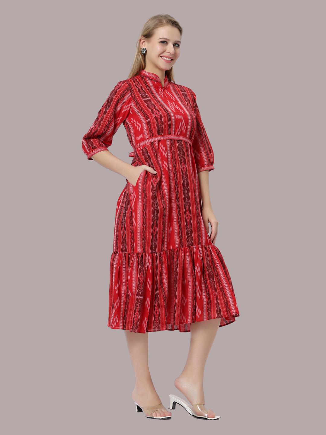 Exquisite Handloom Sambalpuri Ikat cotton dress