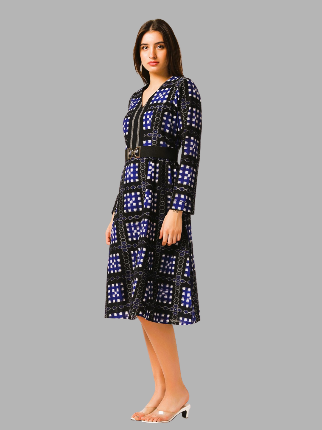 Cotton One Piece Dress in Handloom Sambalpuri Ikat Fabric no.12