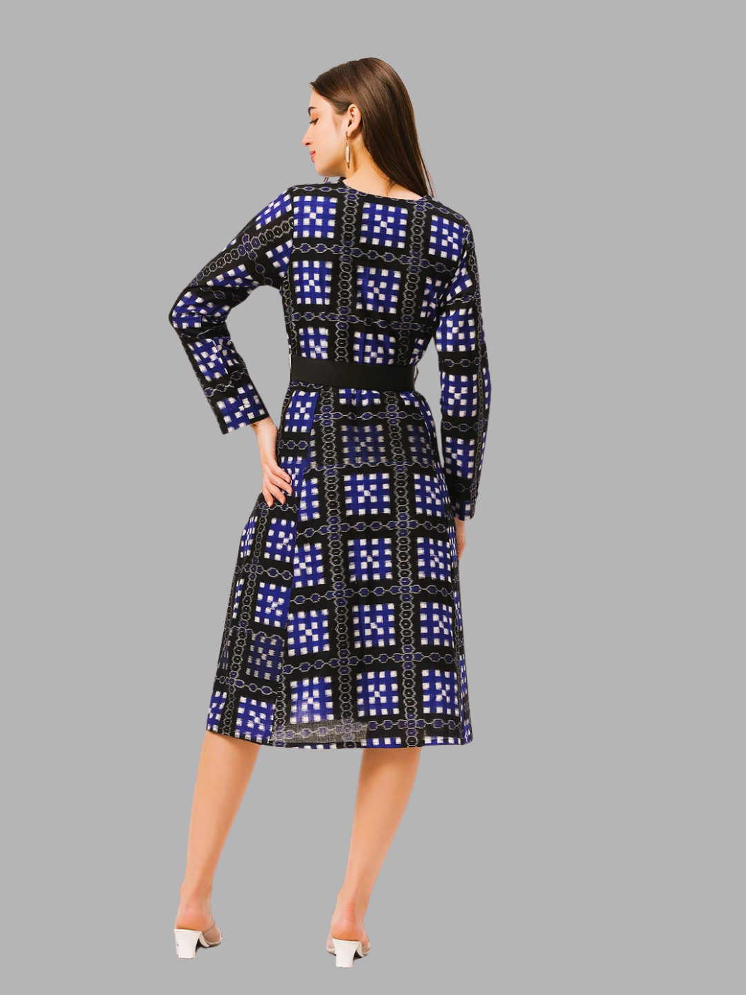 Cotton One Piece Dress in Handloom Sambalpuri Ikat Fabric no.12