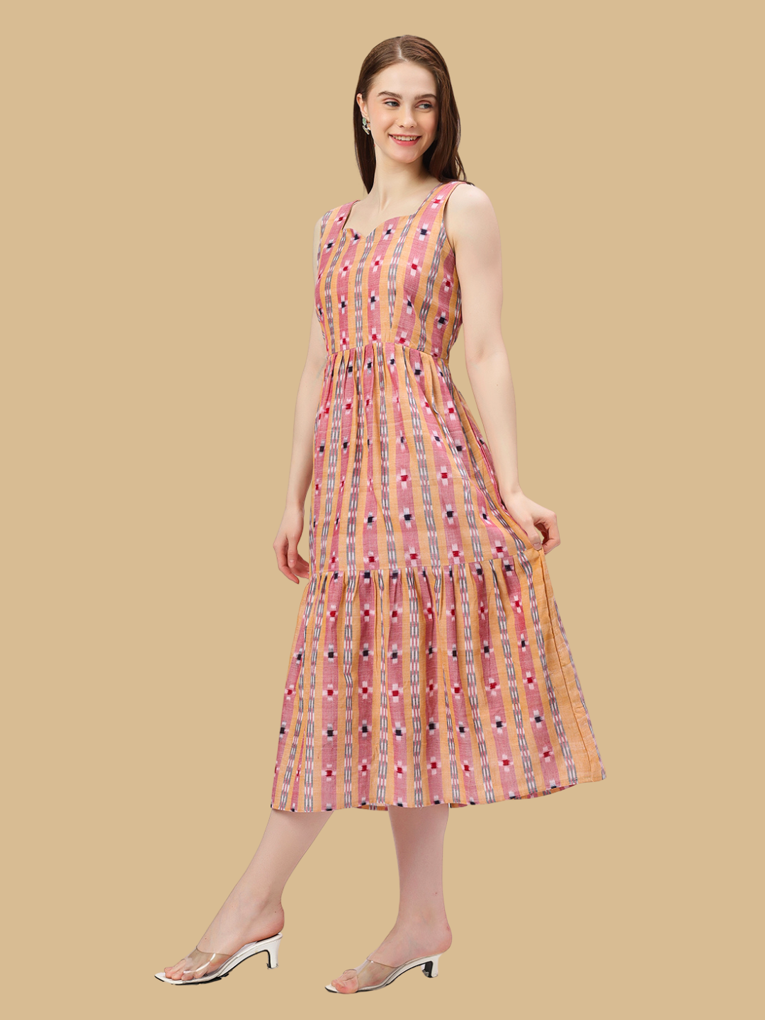 Exquisite Handloom Sambalpuri Ikat cotton dress
