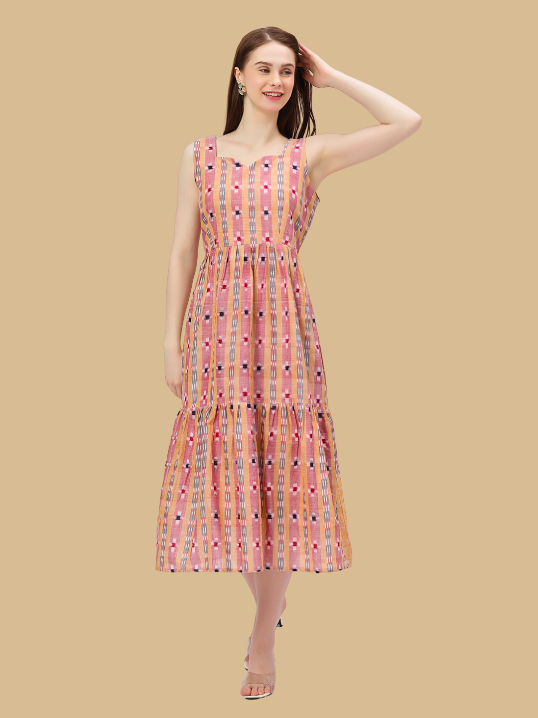 Exquisite Handloom Sambalpuri Ikat cotton dress