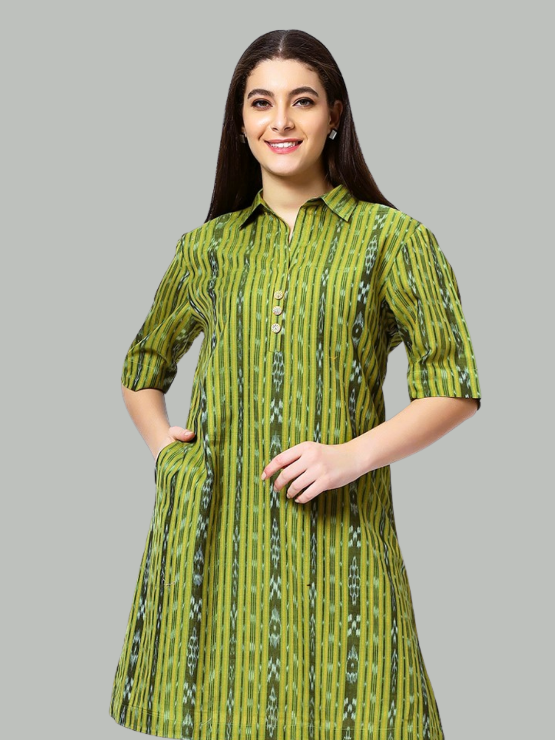 Exquisite Handloom Sambalpuri Ikat cotton dress