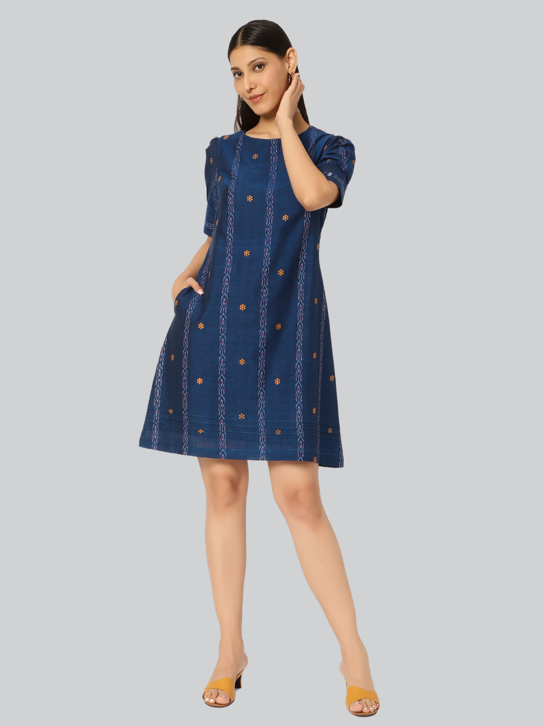 Exquisite Handloom Sambalpuri Ikat cotton dress1