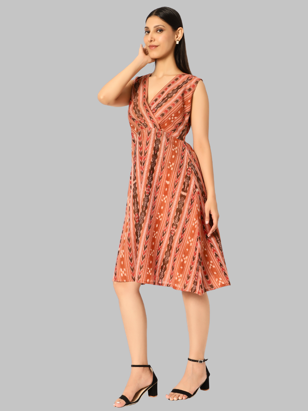 Exquisite Handloom Sambalpuri Ikat cotton dress