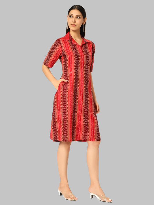 Cotton Dress in Handloom Sambalpuri Ikat Fabric