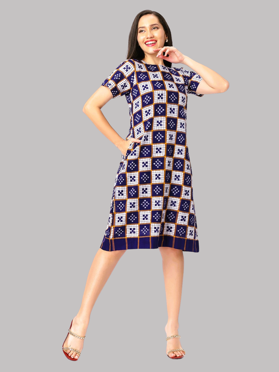 Exquisite Handloom Sambalpuri Ikat cotton dress
