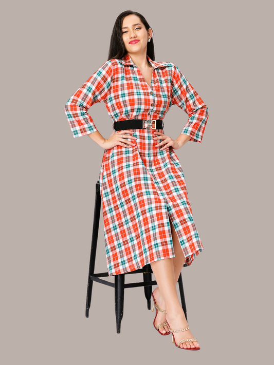 Cotton Dress in Handloom Muslin Khadi Fabric