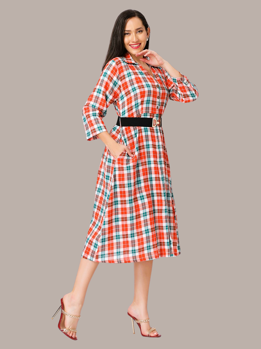 Cotton Dress in Handloom Muslin Khadi Fabric