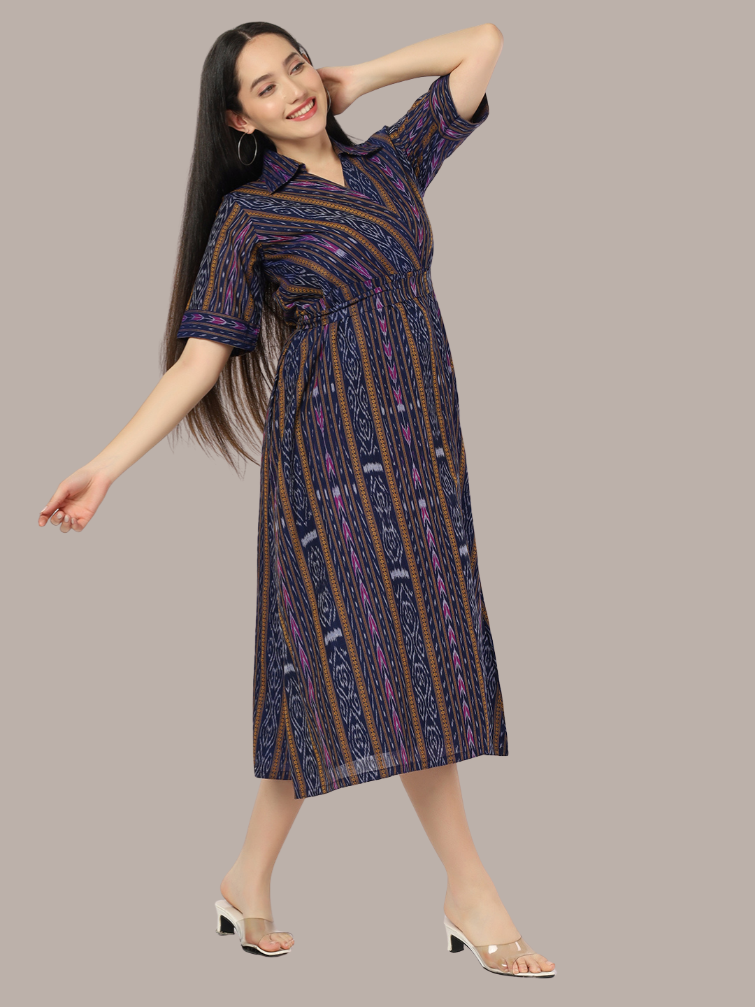 Exquisite Handloom Sambalpuri Ikat cotton dress