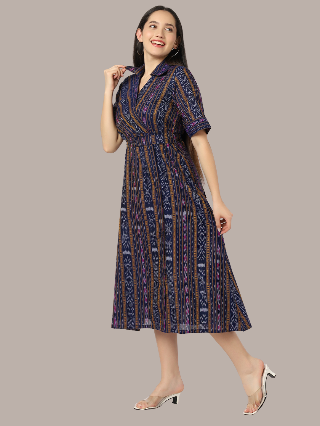 Exquisite Handloom Sambalpuri Ikat cotton dress
