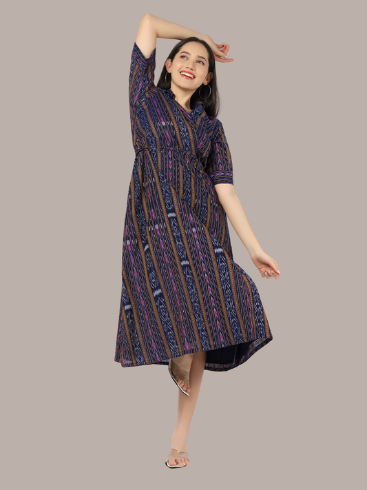 Exquisite Handloom Sambalpuri Ikat cotton dress