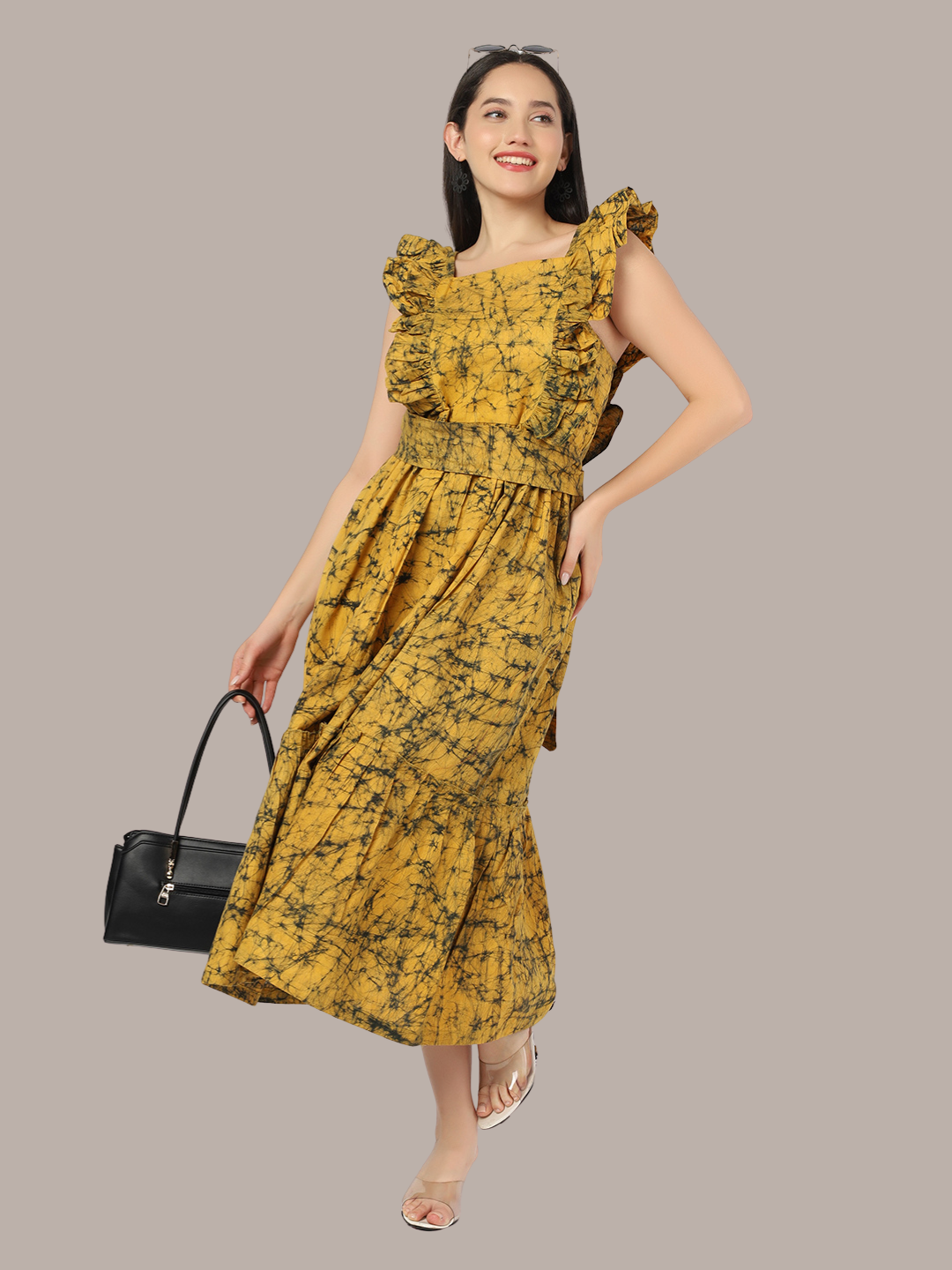 Cotton dress from Handcrafted Batik Print Fabric