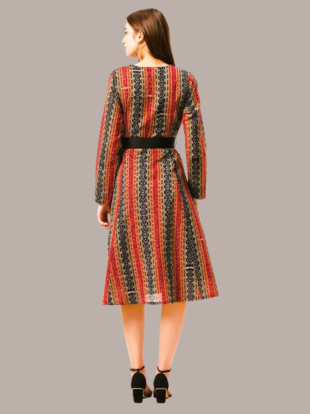 Cotton One Piece Dress in Handloom Sambalpuri Ikat Fabric