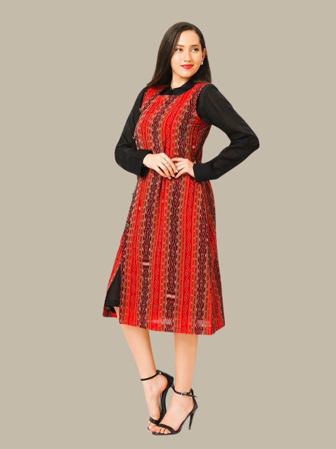 Exquisite Handloom Sambalpuri Ikat cotton dress