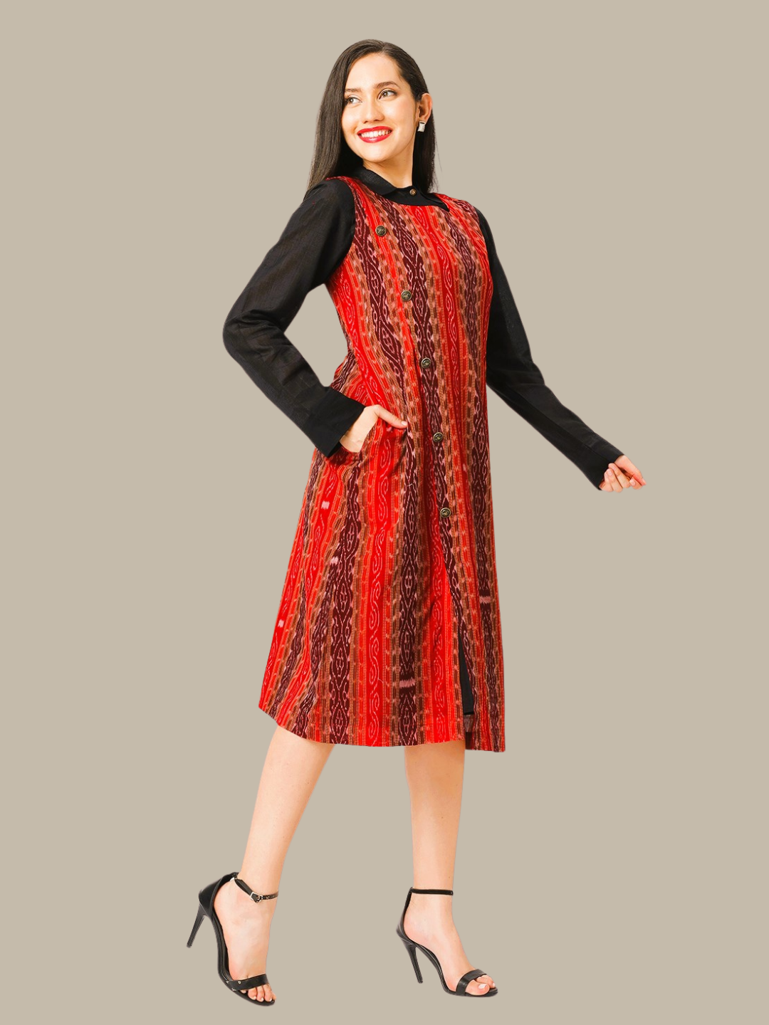 Exquisite Handloom Sambalpuri Ikat cotton dress