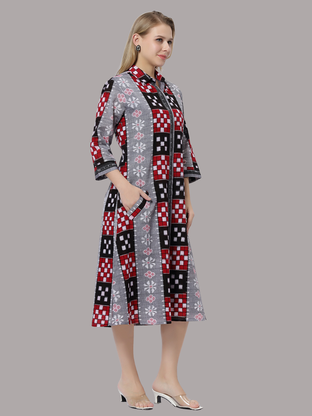 Exquisite Handloom Sambalpuri Ikat cotton dress