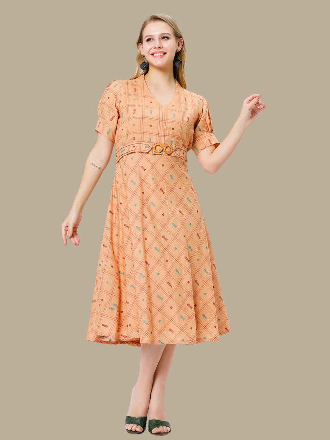Exquisite Handloom Sambalpuri Ikat cotton dress
