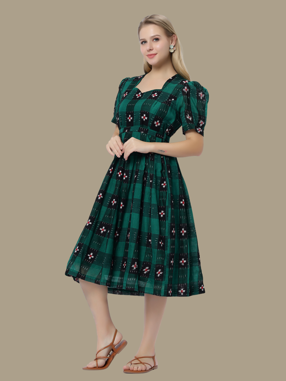 Exquisite Handloom Sambalpuri Ikat cotton dress