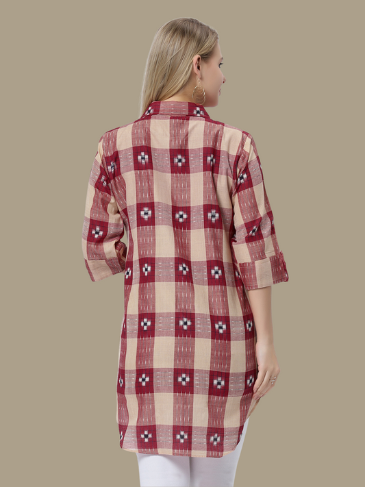 Handloom Sambalpuri Ikat Cotton Short Top