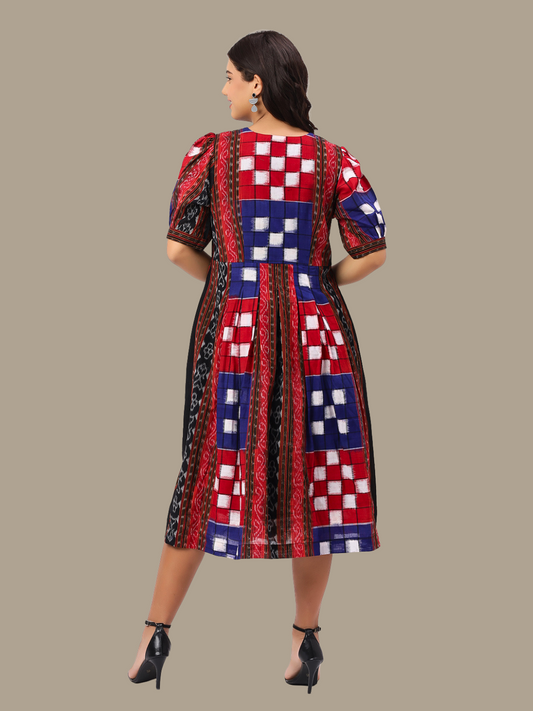 Handloom Cotton Dress from Premium Sambalpuri Double Ikat Fabric
