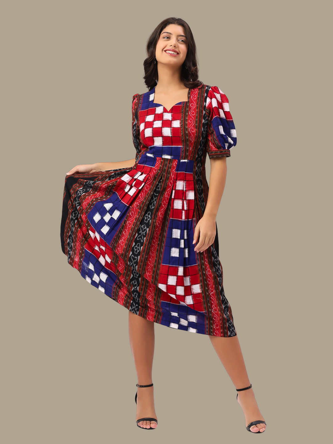 Handloom Cotton Dress from Premium Sambalpuri Double Ikat Fabric