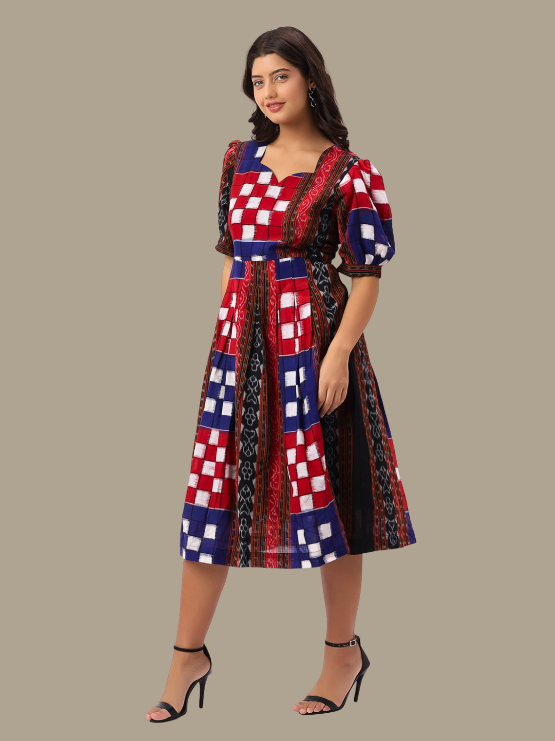 Handloom Cotton Dress from Premium Sambalpuri Double Ikat Fabric