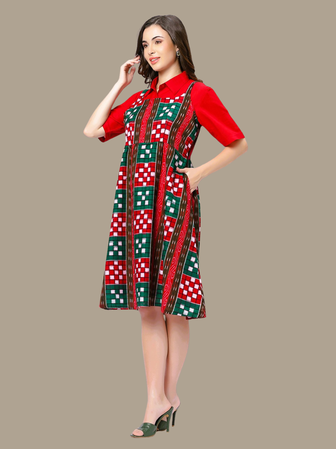 Exquisite Handloom Sambalpuri Ikat cotton dress