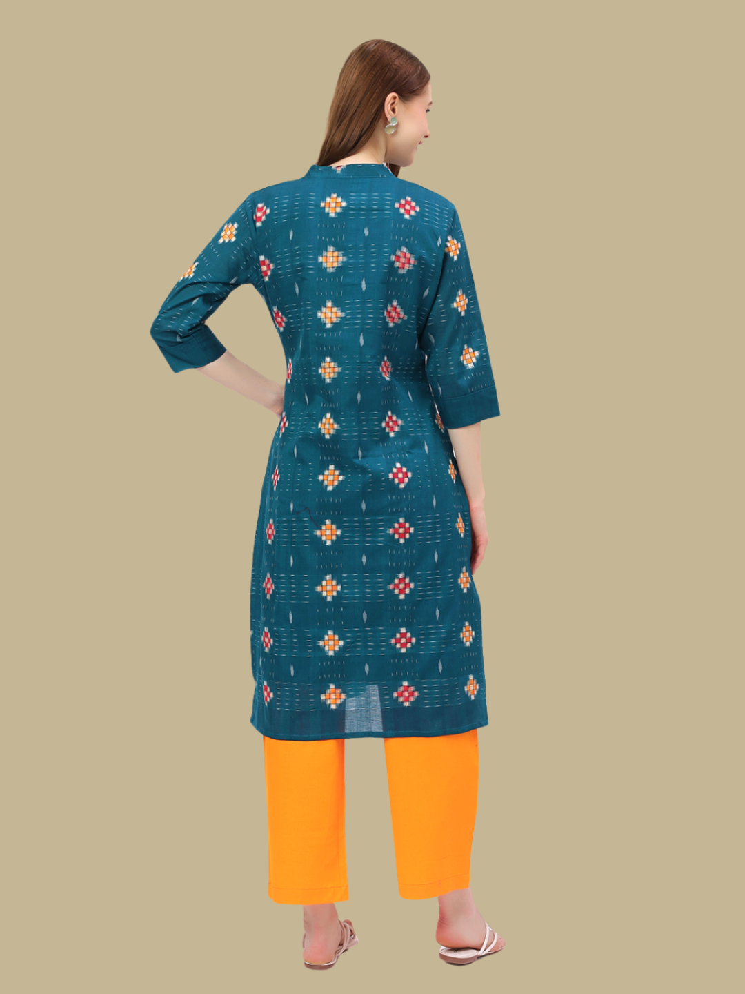 Handloom Sambalpuri Ikat Cotton Kurti and Pant Set