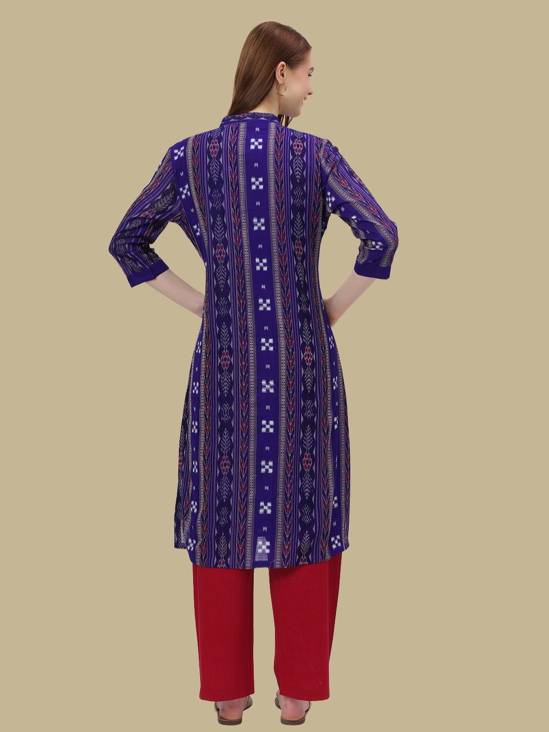 Handloom Sambalpuri Ikat Cotton Kurti and Pant Set