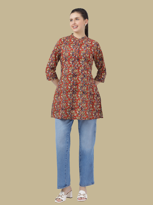 Short Top from Hand Block Printed cotton Fabric