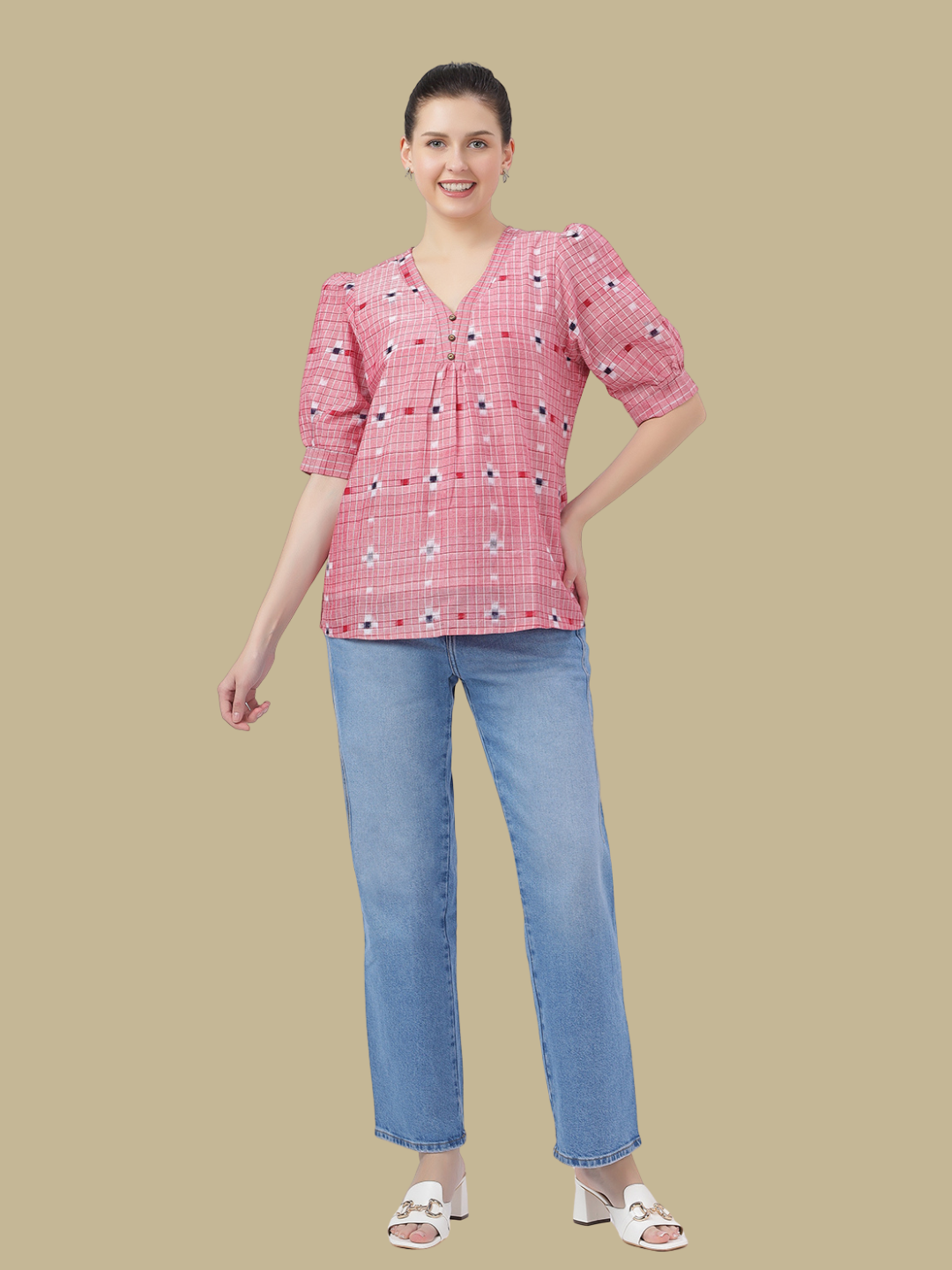 Handloom Sambalpuri Ikat Cotton Short Top