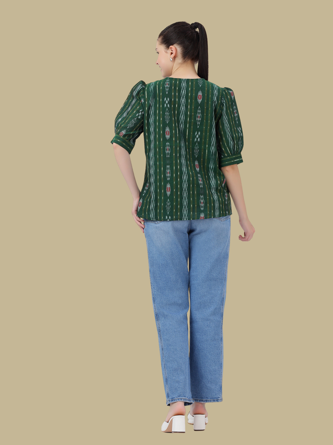 Handloom Sambalpuri Ikat Cotton Short Top