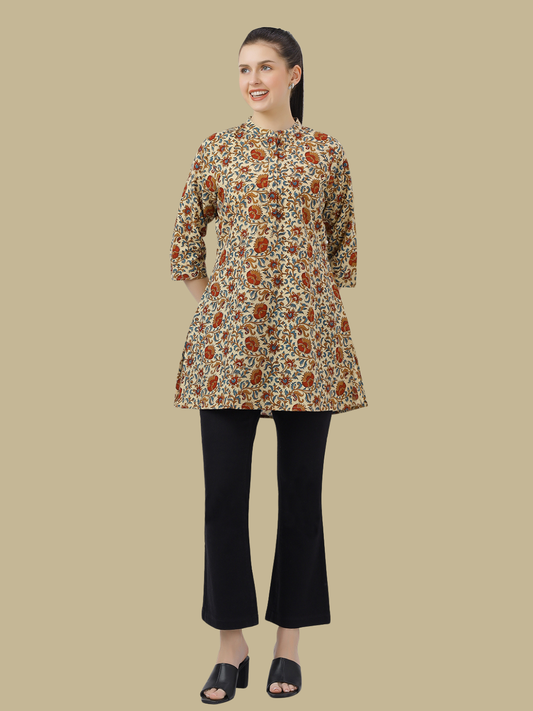 Short Top from Hand Block Printed cotton Fabric