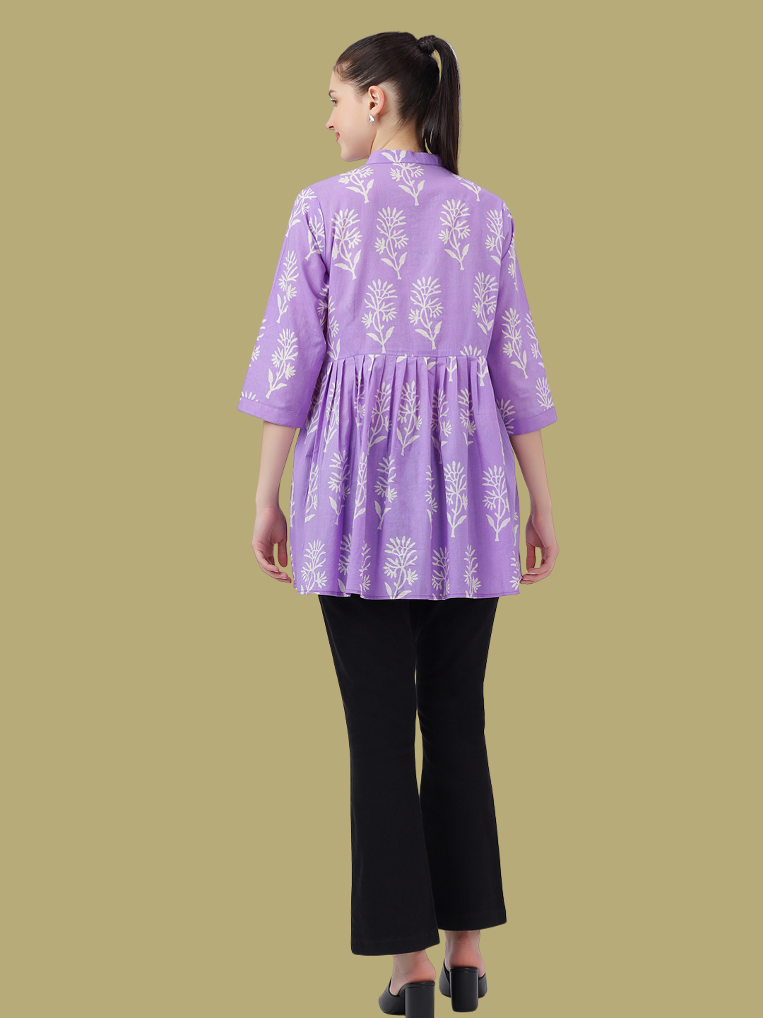 Short Top from Hand Block Printed cotton Fabric