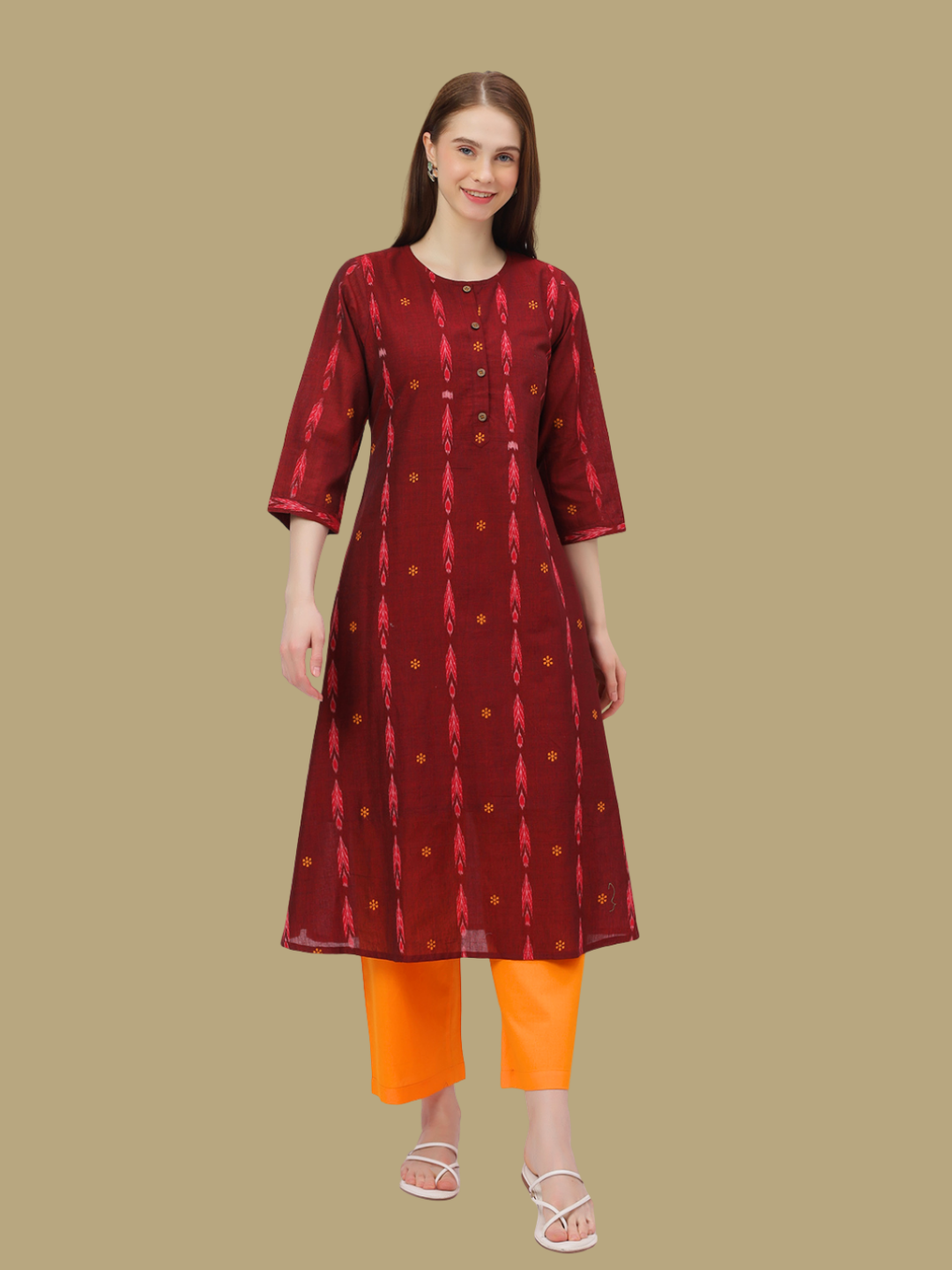 Handloom Sambalpuri Ikat Cotton Kurti and Pant Set