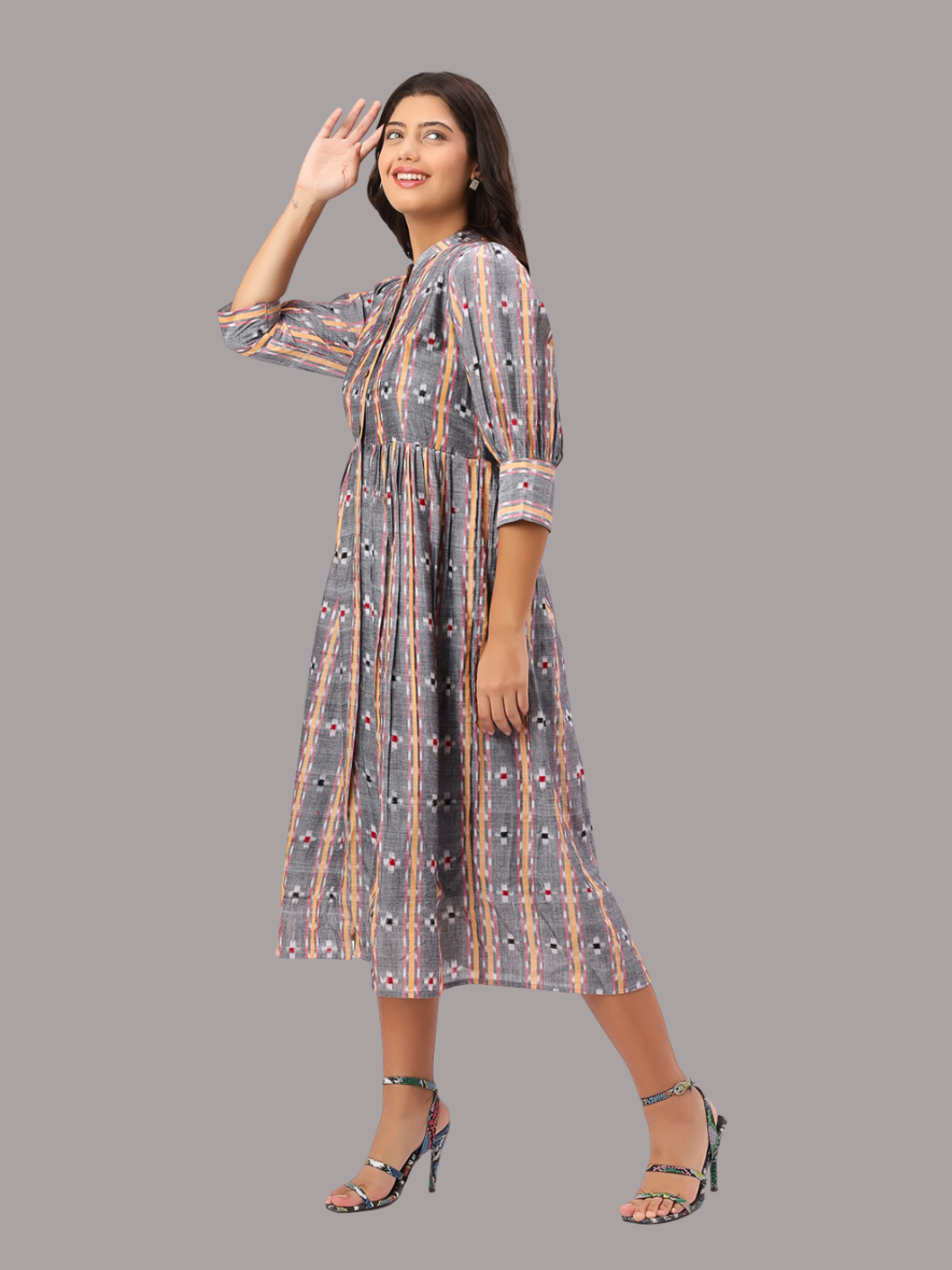 Exquisite Handloom Sambalpuri Ikat cotton dress