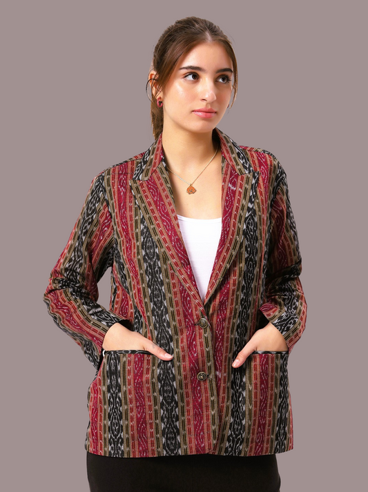 Iconic Handloom Sambalpuri Ikat Cotton Jacket