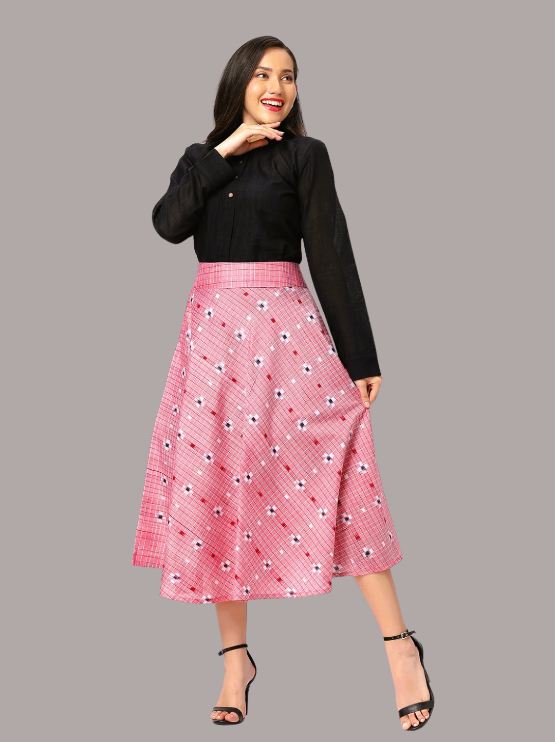Exquisite Handloom Sambalpuri Ikat Top & Skirt Set