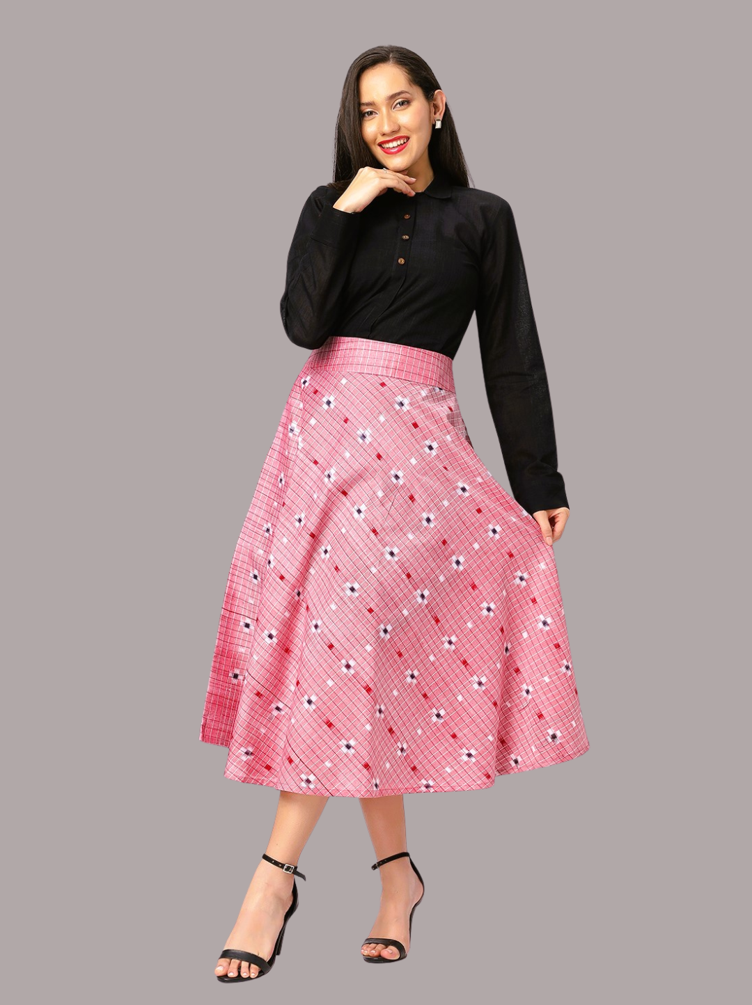 Exquisite Handloom Sambalpuri Ikat Top & Skirt Set