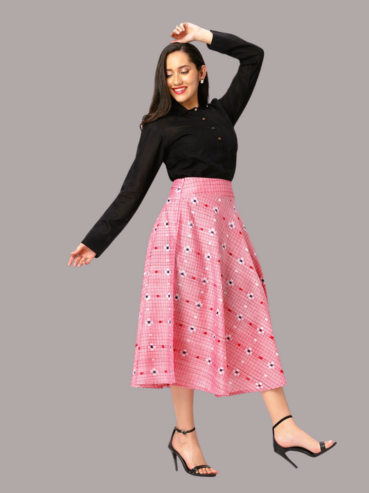 Exquisite Handloom Sambalpuri Ikat Top & Skirt Set