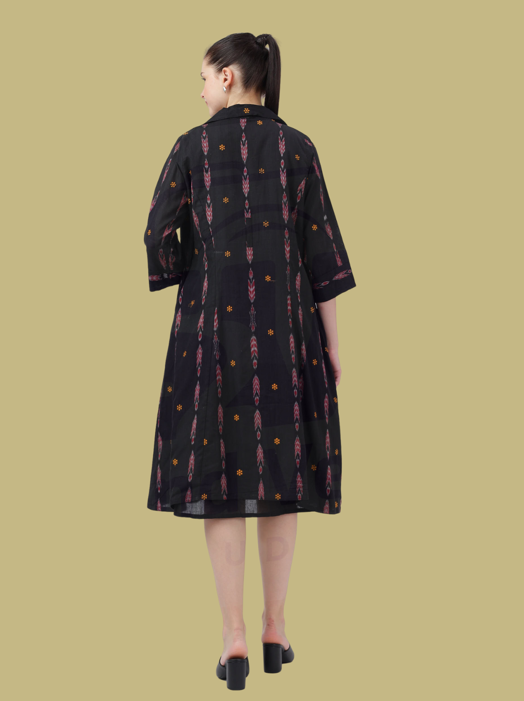 Iconic Handloom Sambalpuri Ikat Cotton Jacket Dress