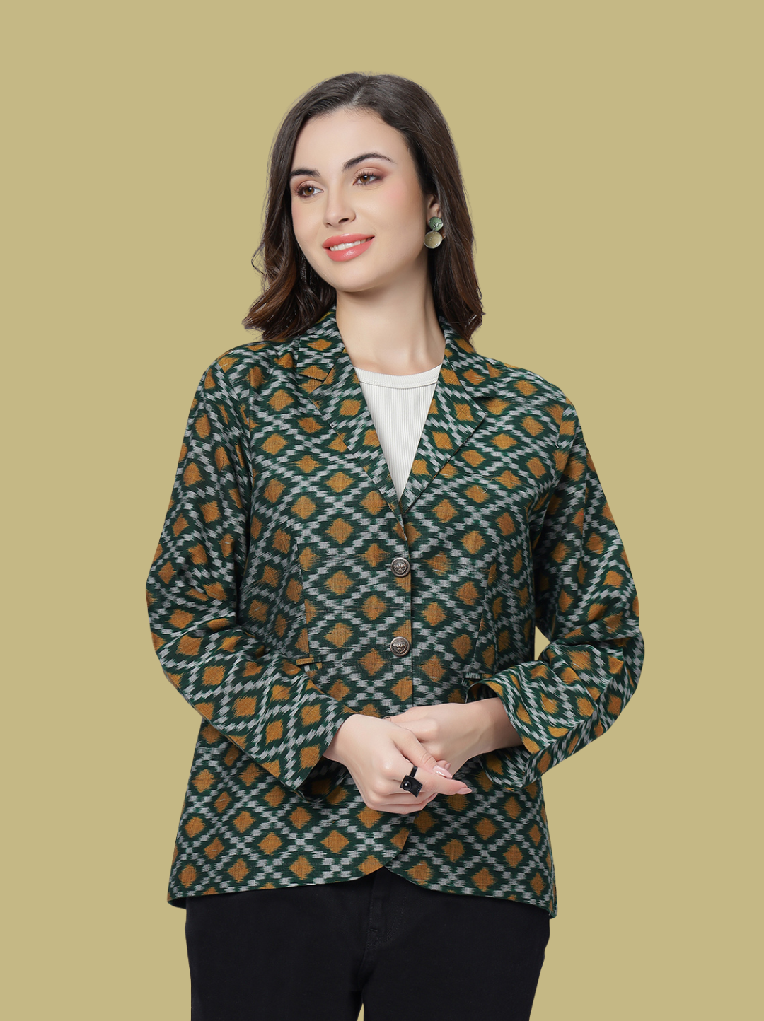 Iconic Handloom Sambalpuri Ikat Cotton Jacket