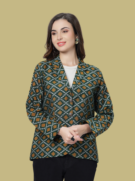 Iconic Handloom Sambalpuri Ikat Cotton Jacket