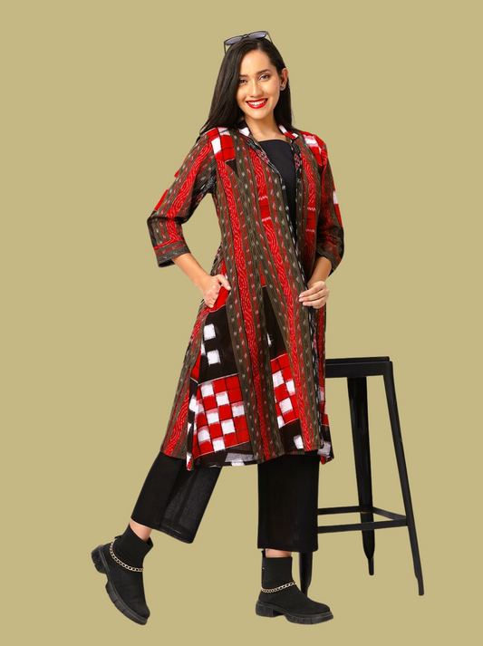 Iconic Handloom Sambalpuri Ikat Cotton Jacket