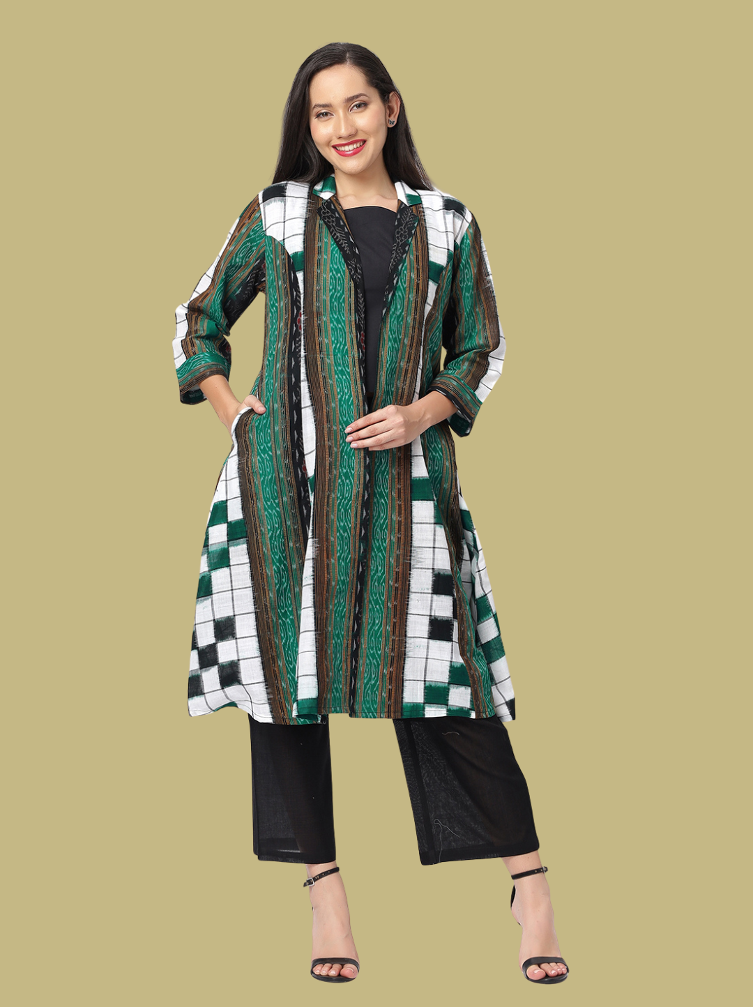 Iconic Handloom Sambalpuri Ikat Cotton Jacket