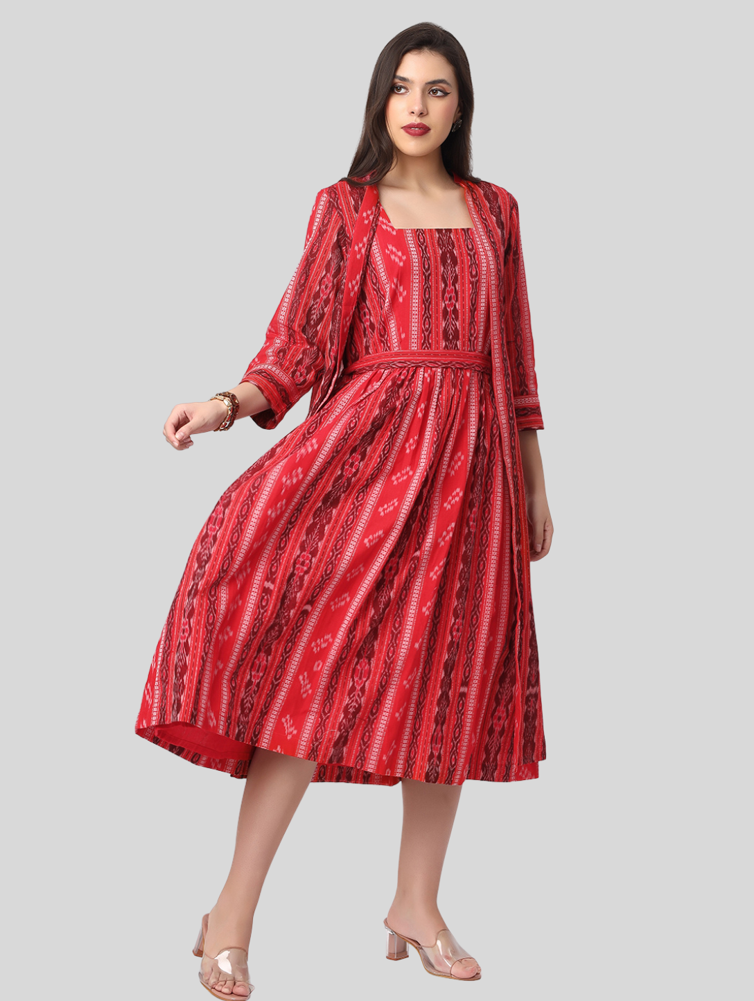 Handloom Sambalpuri Ikat Cotton Jacket Dress
