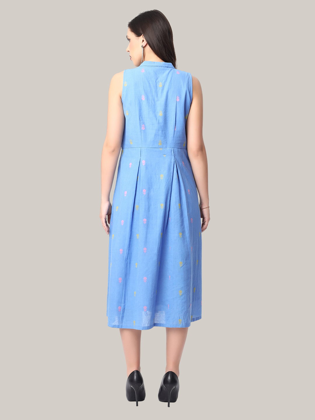 Jamdani Cotton Dress in Pure Cotton Fabric