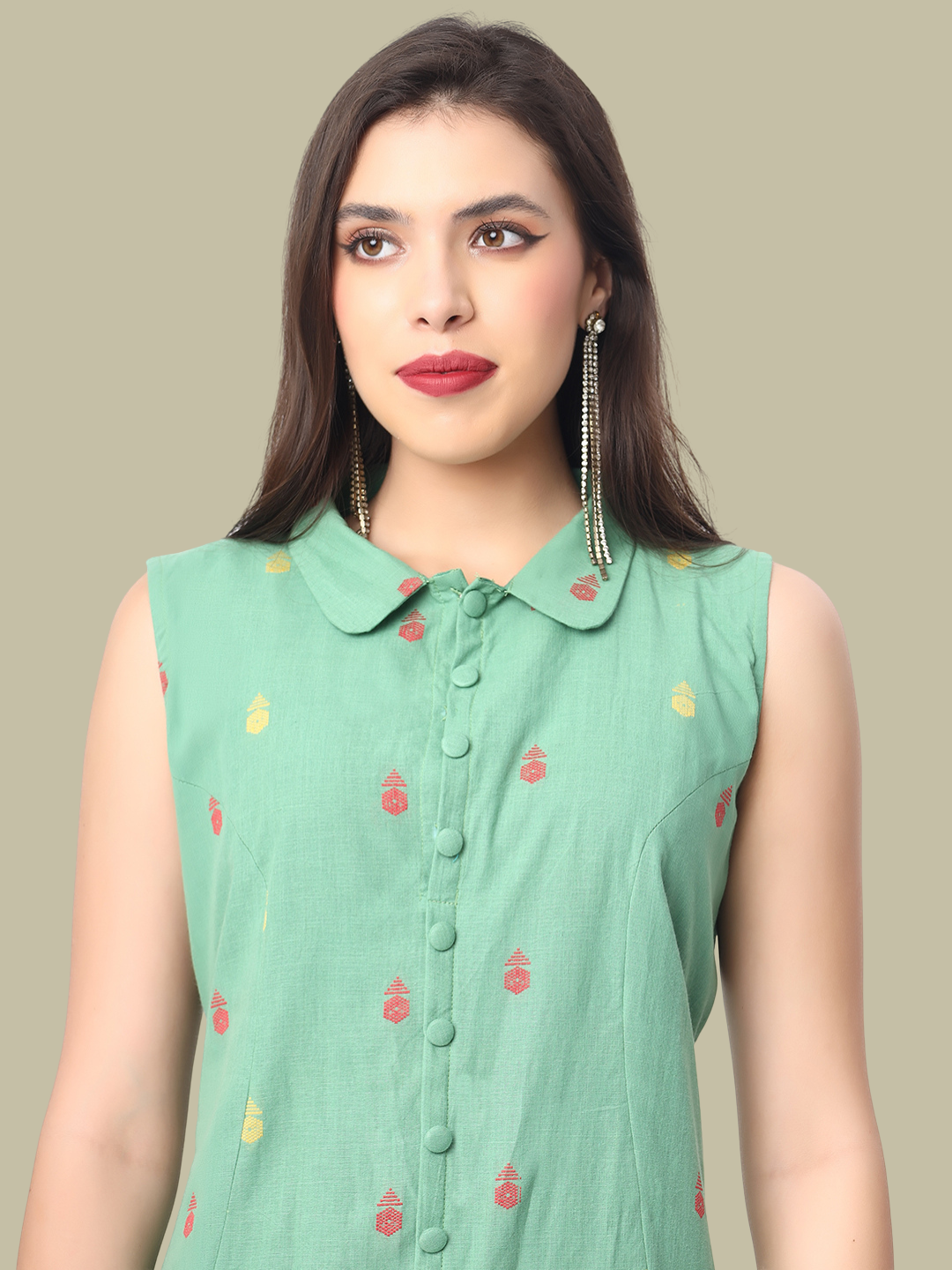 Jamdani Dress in Pure Cotton Fabric